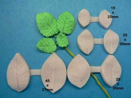 Elongated Rose Leaf Veiners - set of 4 - Click Image to Close